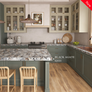 وصول جديد حجر الكوارتز الأبيض Calacatta مع تصميم خاص لكونترتوب المطبخ