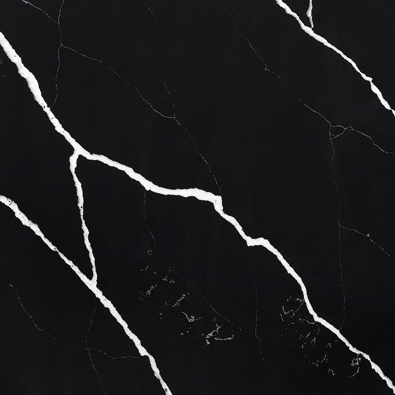 カウンタートップ用の白い静脈を持つ古典的な黒いカラカッタ大理石水晶石
