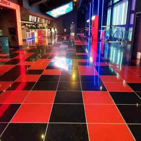 Losas de piedra de cuarzo con brillo rojo con precio bajo y alta calidad para baldosas
